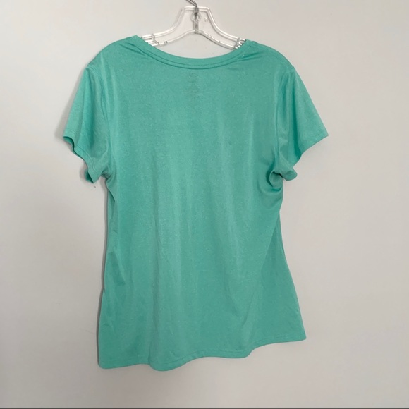 💕Champion Turquoise V Neck Short Sleeve Top - Picture 2 of 4